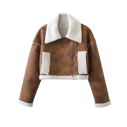 Veste Aviateur en Daim et Doublure Sherpa – Collection NAMHTO