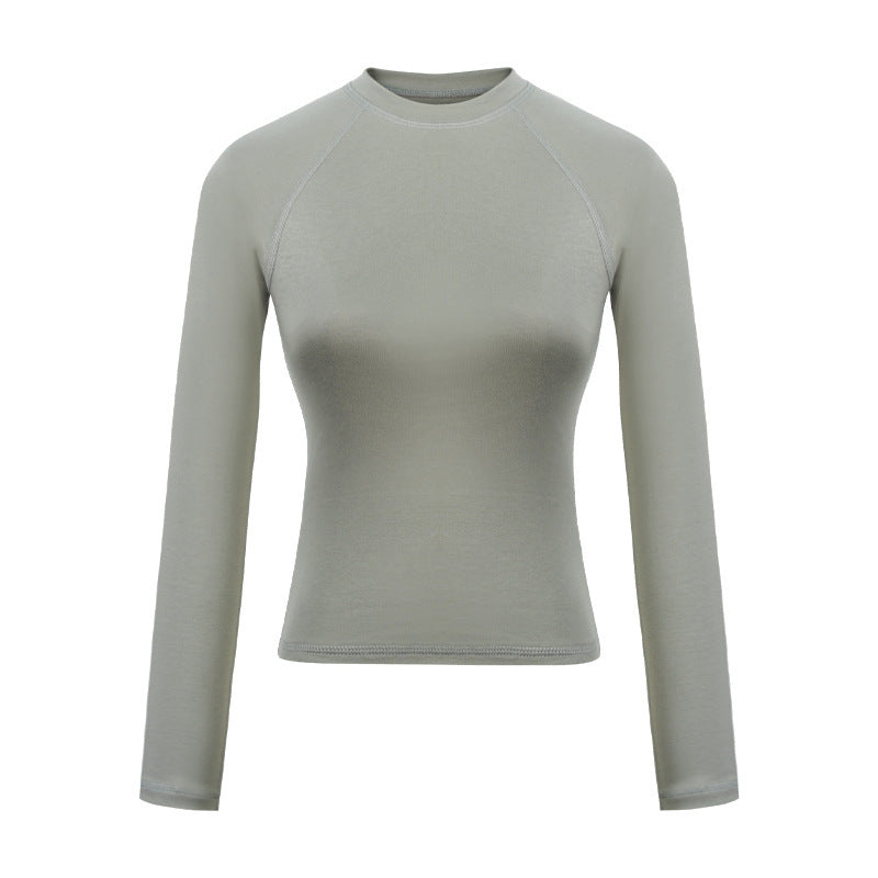 NAMHTO"Top Femme Manches Longues Col Rond avec Manches Raglan