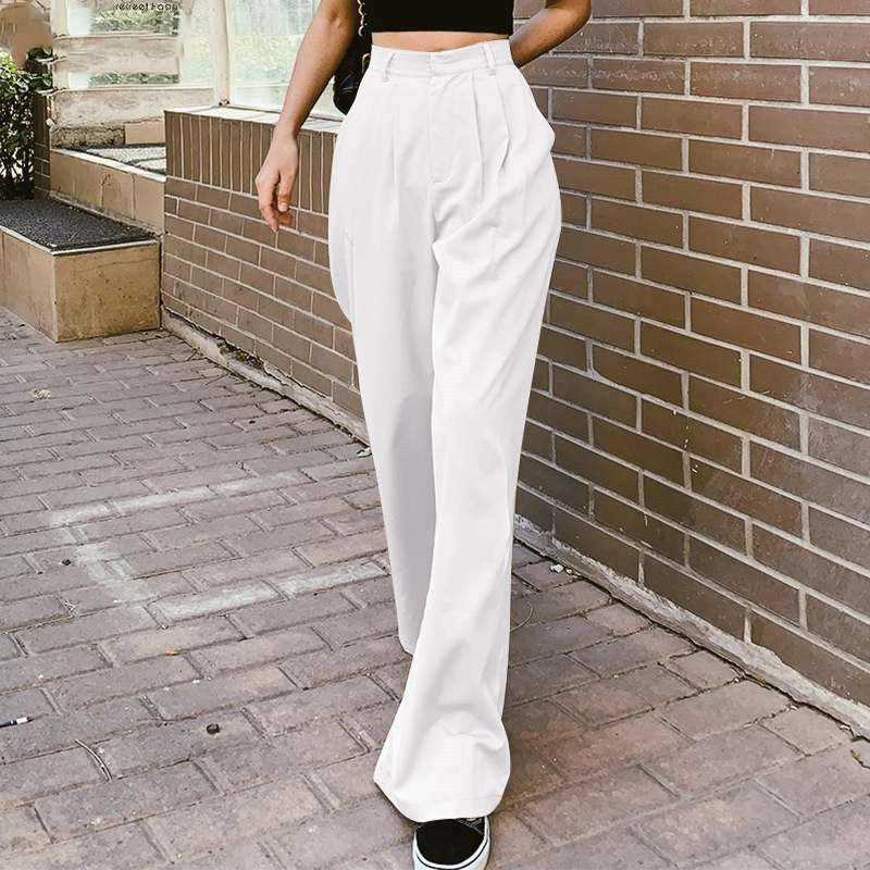 Pantalon Palazzo Taille Haute - Beige Élégant